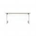 Jemini Rectangular Panel End Desk 1400x800x730mm Grey Oak KF804710 KF804710