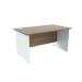 Jemini Rectangular Panel End Desk 1400x800x730mm Grey Oak/White KF804710