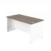 Jemini Rectangular Panel End Desk 1400x800x730mm Grey Oak KF804710 KF804710