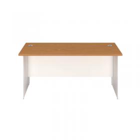 VOW Jemini Rectangular Panel End Desk 1400x800x730mm Nova Oak KF804727 KF804727
