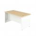 Jemini Rectangular Panel End Desk 1400x800x730mm Maple KF804741 KF804741