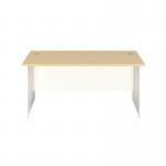 Jemini Rectangular Panel End Desk 1400x800x730mm Maple KF804741 KF804741