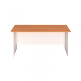 VOW Jemini Rectangular Panel End Desk 1600x800x730mm Beech KF804765 KF804765