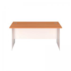 VOW Jemini Rectangular Panel End Desk 1600x800x730mm Beech KF804765
