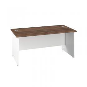 VOW Jemini Rectangular Panel End Desk 1600x800x730mm Dark Walnut KF804819 KF804819