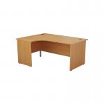 Jemini Radial Left Hand Panel End Desk 1600x1200x730mm Beech KF805007 KF805007