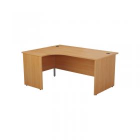 Jemini Radial Left Hand Panel End Desk 1600x1200x730mm Beech KF805007 KF805007