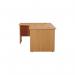 Jemini Radial Left Hand Panel End Desk 1600x1200x730mm Beech KF805007 KF805007