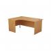 Jemini Radial Left Hand Panel End Desk 1600x1200x730mm Beech KF805007 KF805007