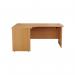 Jemini Radial Left Hand Panel End Desk 1600x1200x730mm Beech KF805007 KF805007