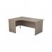 Jemini Radial Left Hand Panel End Desk 1600x1200x730mm Grey Oak KF805014 KF805014