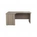 Jemini Radial Left Hand Panel End Desk 1600x1200x730mm Grey Oak KF805014 KF805014