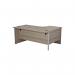 Jemini Radial Left Hand Panel End Desk 1600x1200x730mm Grey Oak KF805014 KF805014