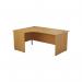 Jemini Radial Left Hand Panel End Desk 1600x1200x730mm Nova Oak KF805021 KF805021