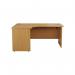 Jemini Radial Left Hand Panel End Desk 1600x1200x730mm Nova Oak KF805021 KF805021