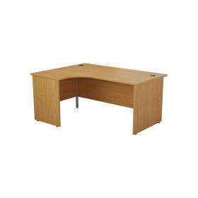 Jemini Radial Left Hand Panel End Desk 1600x1200x730mm Nova Oak KF805021 KF805021