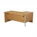 Jemini Radial Left Hand Panel End Desk 1600x1200x730mm Nova Oak KF805021 KF805021