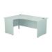 Jemini Radial Left Hand Desk Panel End 1600x1200x730mm White KF805038