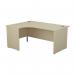 Jemini Radial Left Hand Panel End Desk 1600x1200x730mm Maple KF805045 KF805045