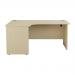 Jemini Radial Left Hand Panel End Desk 1600x1200x730mm Maple KF805045 KF805045