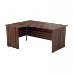 Jemini Radial Left Hand Panel End Desk 1600x1200x730mm Dark Walnut KF805052 KF805052