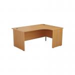 Jemini Radial Right Hand Panel End Desk 1600x1200x730mm Beech KF805069 KF805069