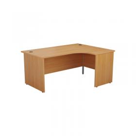 Jemini Radial Right Hand Panel End Desk 1600x1200x730mm Beech KF805069 KF805069