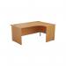 Jemini Radial Right Hand Panel End Desk 1600x1200x730mm Beech KF805069 KF805069