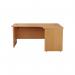 Jemini Radial Right Hand Panel End Desk 1600x1200x730mm Beech KF805069 KF805069