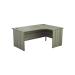 Jemini Radial Right Hand Desk Panel End 1600x1200x730mm Grey Oak KF805076