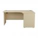 Jemini Radial Right Hand Panel End Desk 1600x1200x730mm Maple KF805106 KF805106
