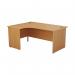 Jemini Radial Left Hand Panel End Desk 1800x1200x730mm Beech KF805120 KF805120