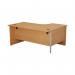 Jemini Radial Left Hand Panel End Desk 1800x1200x730mm Beech KF805120 KF805120