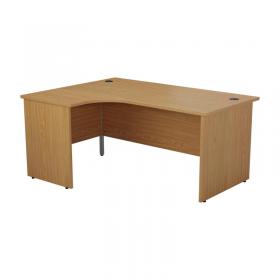 Jemini Radial Left Hand Panel End Desk 1800x1200x730mm Nova Oak KF805144 KF805144