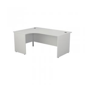 Jemini Radial Left Hand Panel End Desk 1800x1200x730mm White KF805151 KF805151