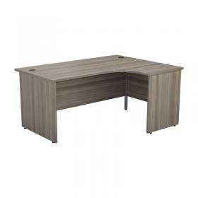 Jemini Radial Right Hand Panel End Desk 1800x1200x730mm Grey Oak KF805199 KF805199