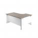 Jemini Switch Radial Left Hand Desk 1600x1200x730mm Grey Oak KF805373 KF805373