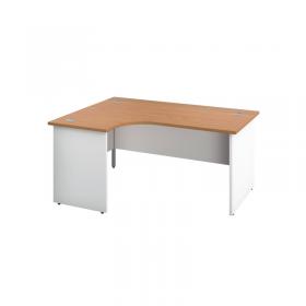 VOW Jemini Switch Radial Left Hand Desk 1600x1200x730mm Nova Oak KF805380 KF805380