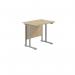 Jemini Double Upright Rectangular Desk 800x600x730mm MapleSilver KF806127 KF806127