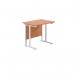 Jemini Rectangular Cantilever Desk 800x600x730mm BeechWhite KF806141 KF806141