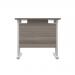 Jemini Rectangular Cantilever Desk 800x600x730mm Grey Oak/White KF806158 KF806158