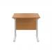 Jemini Rectangular Cantilever Desk 800x600x730mm Nova Oak/White KF806165 KF806165