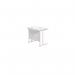 Jemini Rectangular Cantilever Desk 800x600x730mm White/White KF806172 KF806172