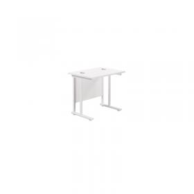 VOW Jemini Rectangular Cantilever Desk 800x600x730mm WhiteWhite KF806172 KF806172