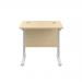 Jemini Rectangular Cantilever Desk 800x600x730mm Maple/White KF806189 KF806189