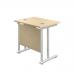 Jemini Rectangular Cantilever Desk 800x600x730mm Maple/White KF806189 KF806189
