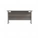 Jemini Rectangular Cantilever Desk 1200x600x730mm Grey Oak/Silver KF806219 KF806219