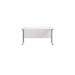 Jemini Rectangular Cantilever Desk 1200x600x730mm White/Silver KF806233 KF806233