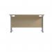 Jemini Rectangular Cantilever Desk 1200x600x730mm Maple/Silver KF806240 KF806240