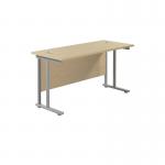 Jemini Rectangular Cantilever Desk 1200x600x730mm MapleSilver KF806240 KF806240